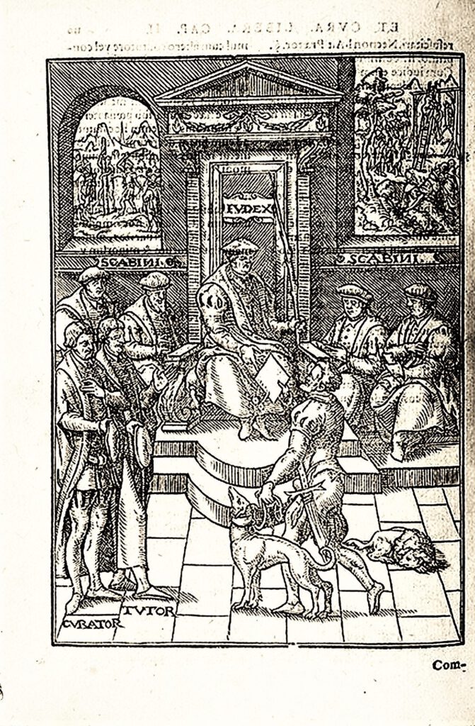 Illustrationen von Ioannem Bellerum, 1564, aus Pupillorum Patrocinium, Legum et Praxeos Studiosis, Non Minus., Damhouder, Josse de [Jodocus], S. 07