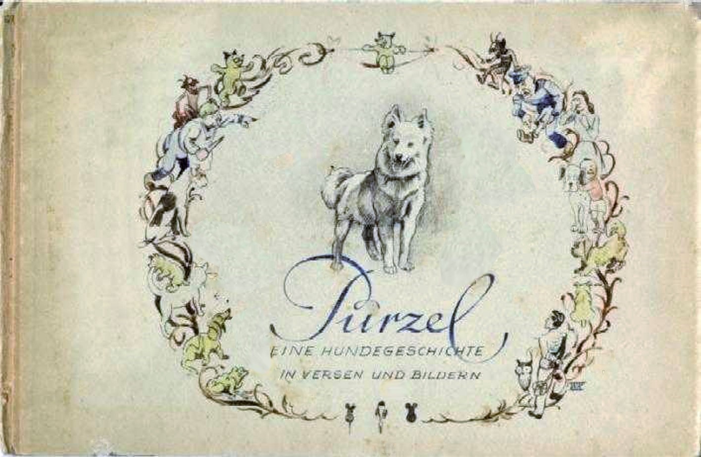 Dieses Bild hat ein leeres Alt-Attribut. Der Dateiname ist Purzel-Eine-Hundegeschichte-in-Versen-und-Bildern-Kinderbuch-1946.jpg