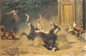 Ein Esel beim Wälzen, Filippo Palizzi (1818 - 1899)