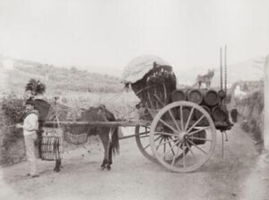 Ein gut bewachter Weintransport