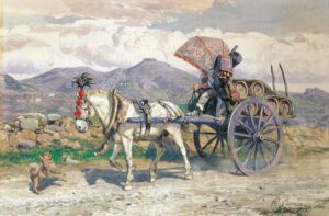 Weintransport, Enrico Coleman,(1846-1911)