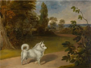 Irische Schule, frühes 19. Jh. Lady Conynghams Royal Pomeranian at Bifron's, Kent