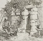Erhard, Johann Christoph (1795 - 1822) 1817 Der Alte und sein Hund, Radierung