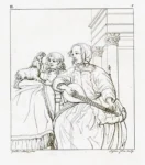 Lasinio, Giovanni Paolo, 1810 (ca.) Frau mit Laute und ein Junge, der mit einem Hund spielt, Radierung, nach Gabriel Metsu 