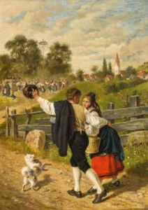 Merté, Heinrich (1838–1917) Der Spaziergang