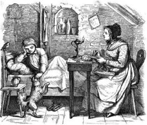 Illustration zum Märchen "Das singende springende Löweneckerchen" (Gebrüder Grimm)