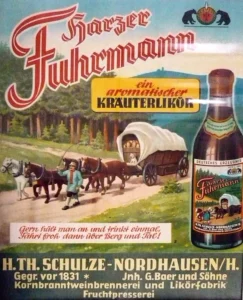 Reklame für Kräuterlikör, 1950er Jahre