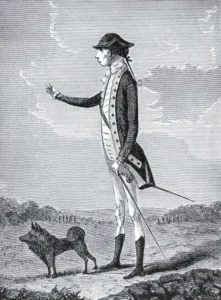 General Charles Lee mit seinem geliebten Hund Spado, ca. 1770 -1771 (B. Rushbrooke)